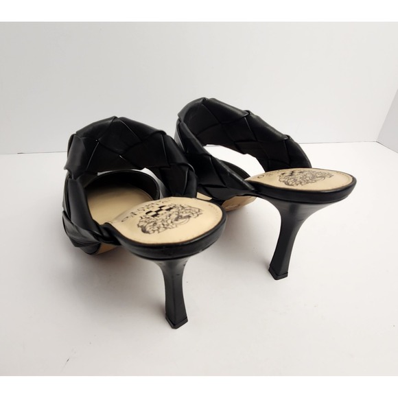Vince Camuto Black Heeled Mules - Picture 2 of 7